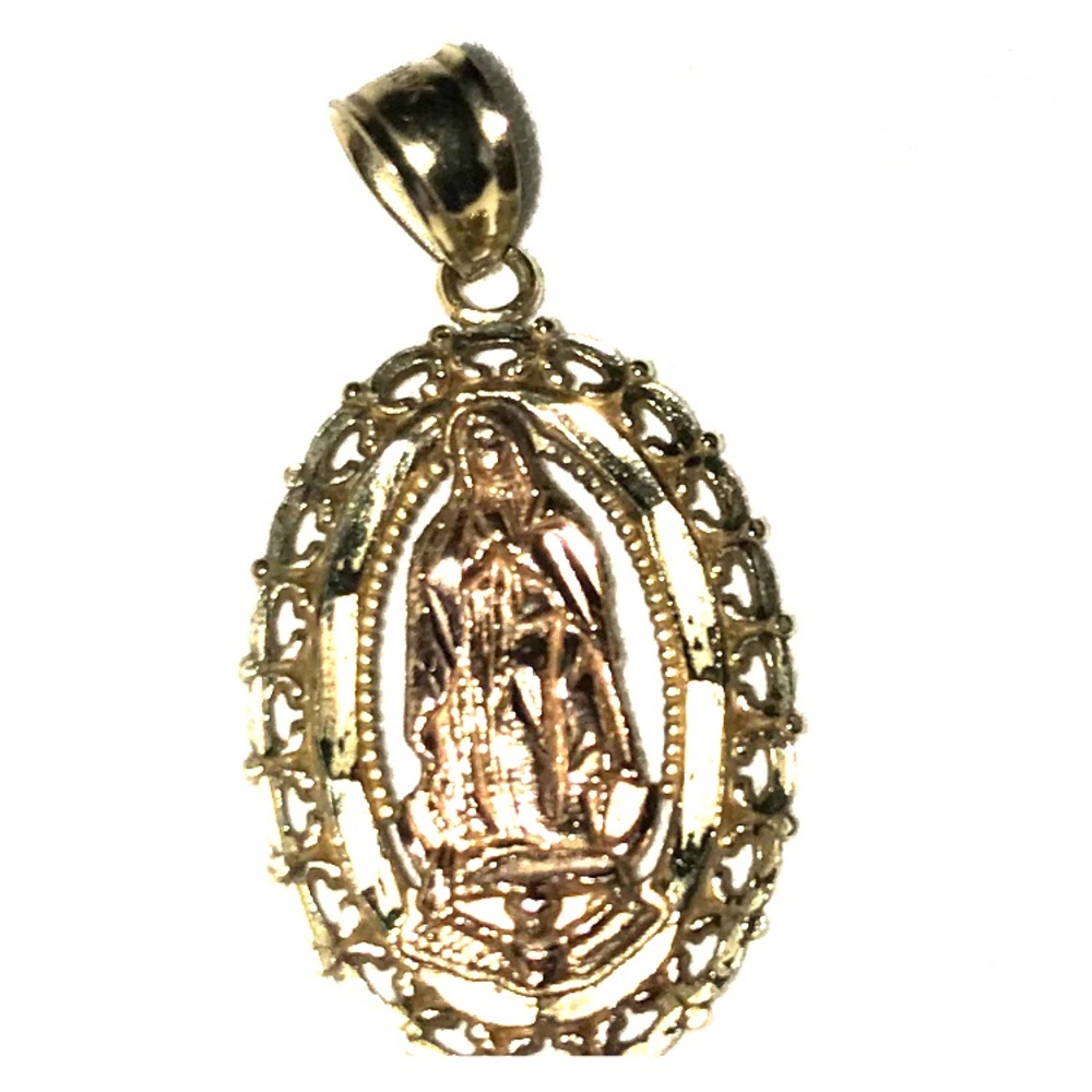 10k Yellow/ Rose Gold Mary Charm